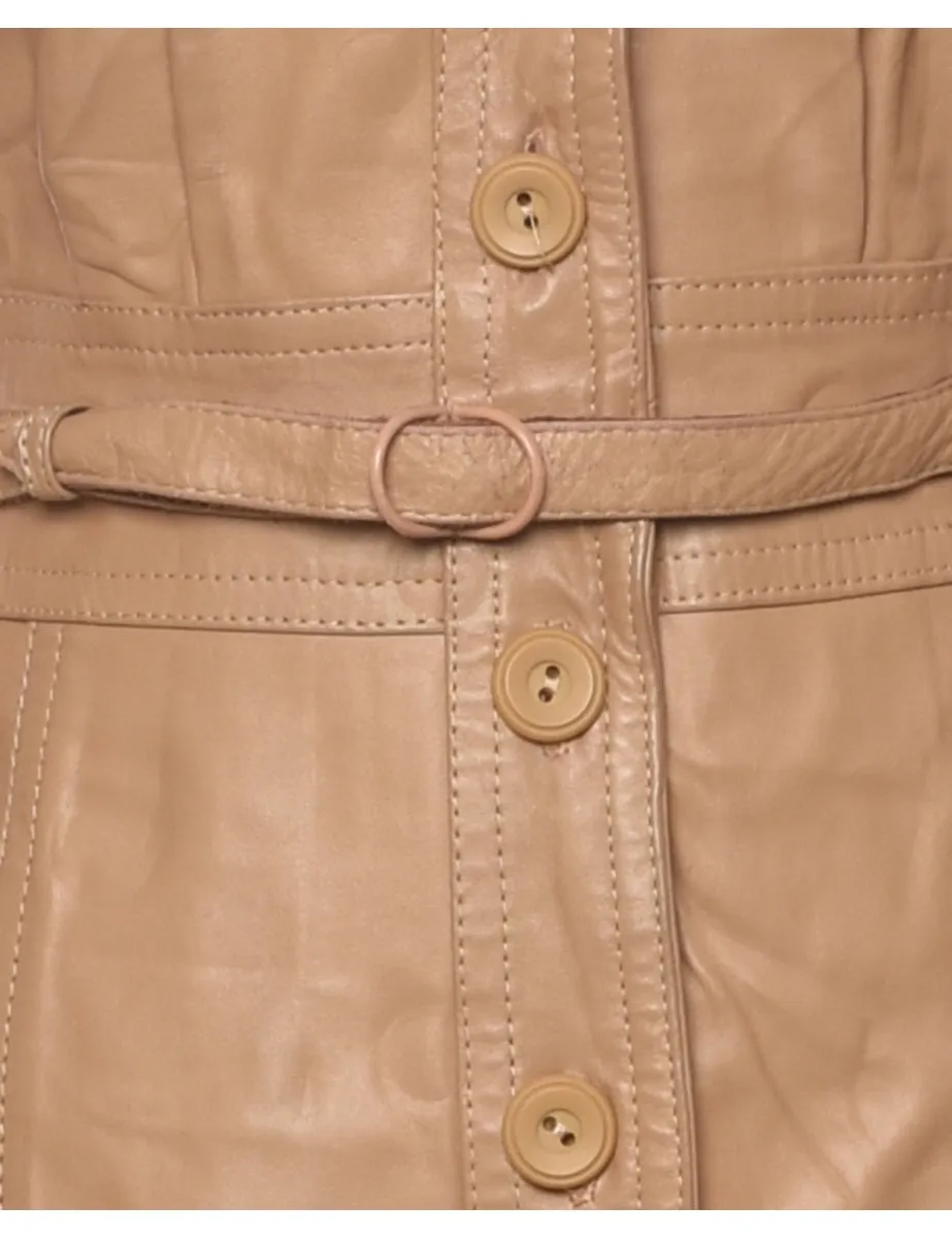 1970s Light Brown Leather Jacket - S