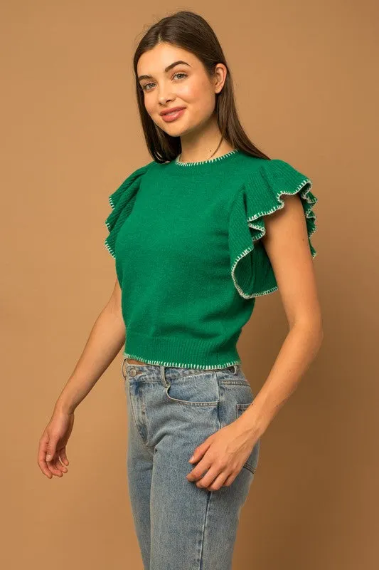 All I Want Ruffle Sweater
