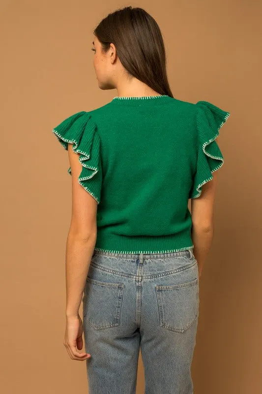 All I Want Ruffle Sweater
