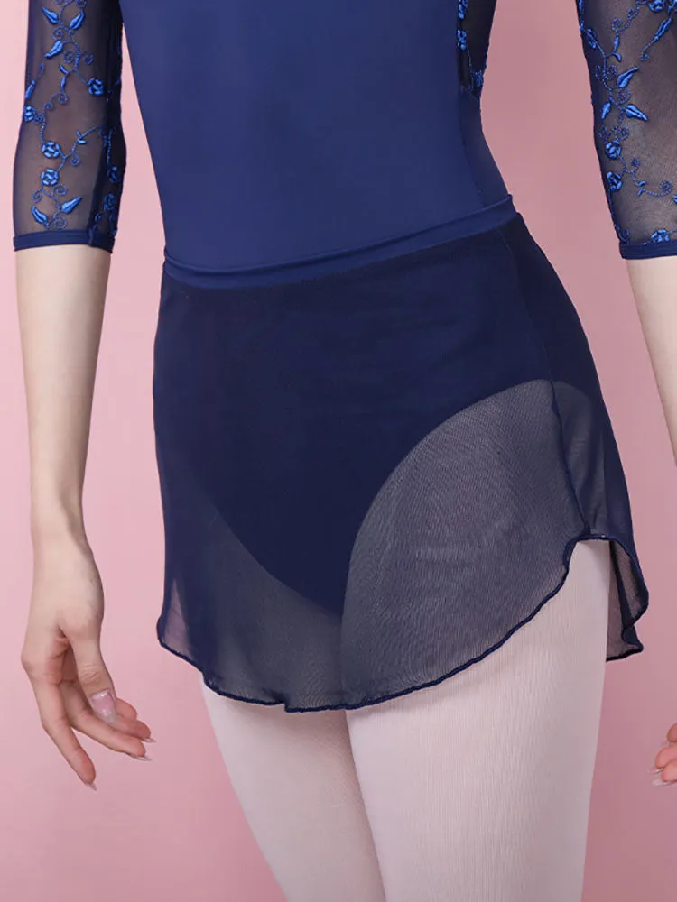 Ballet Arc Translucent Mesh Skirt Practice Bottoms