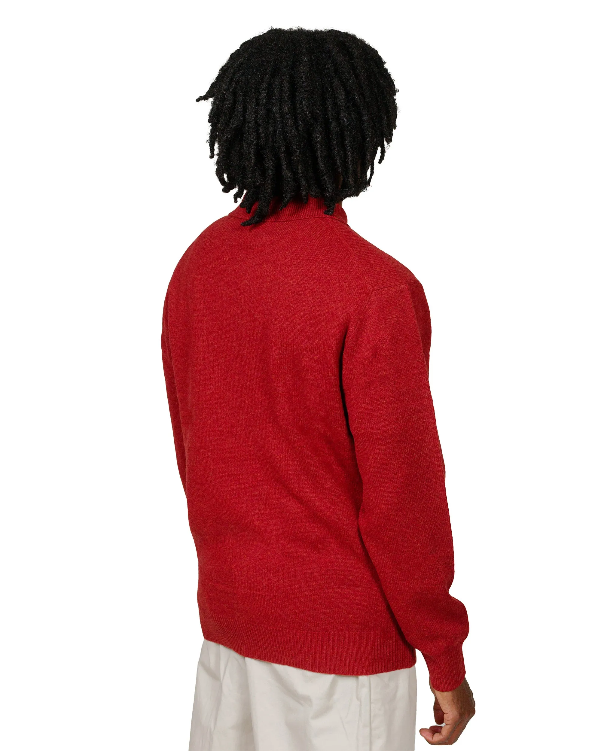 Beams Plus Knit Polo 9G Burgundy