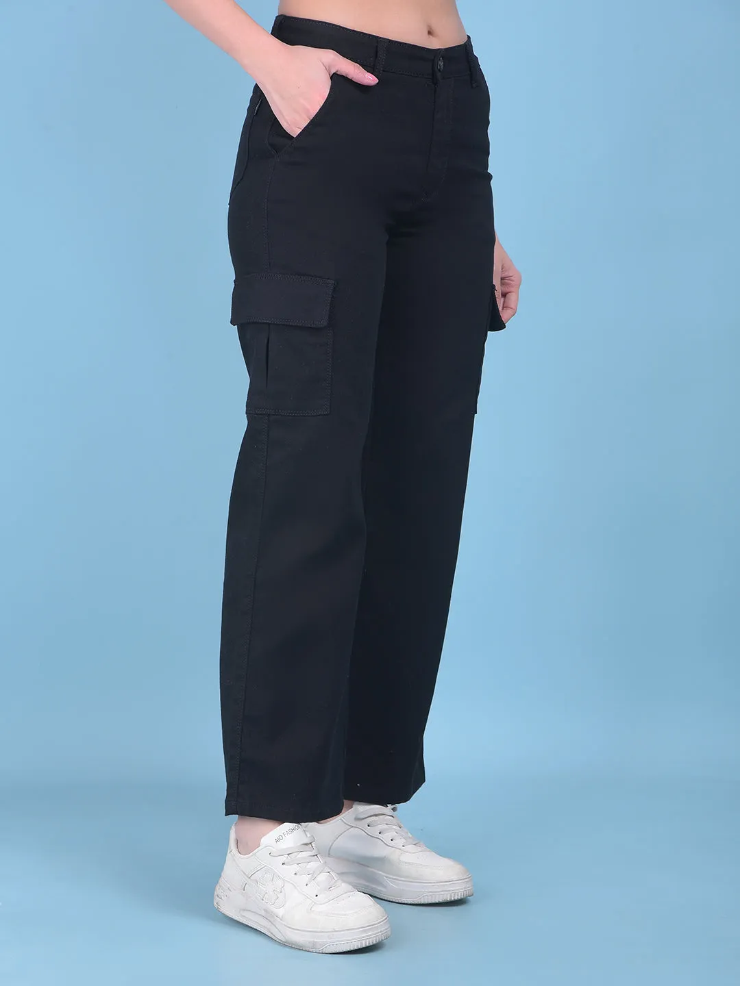 Black Cargo Jeans
