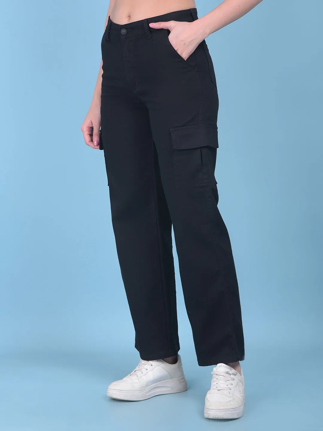 Black Cargo Jeans