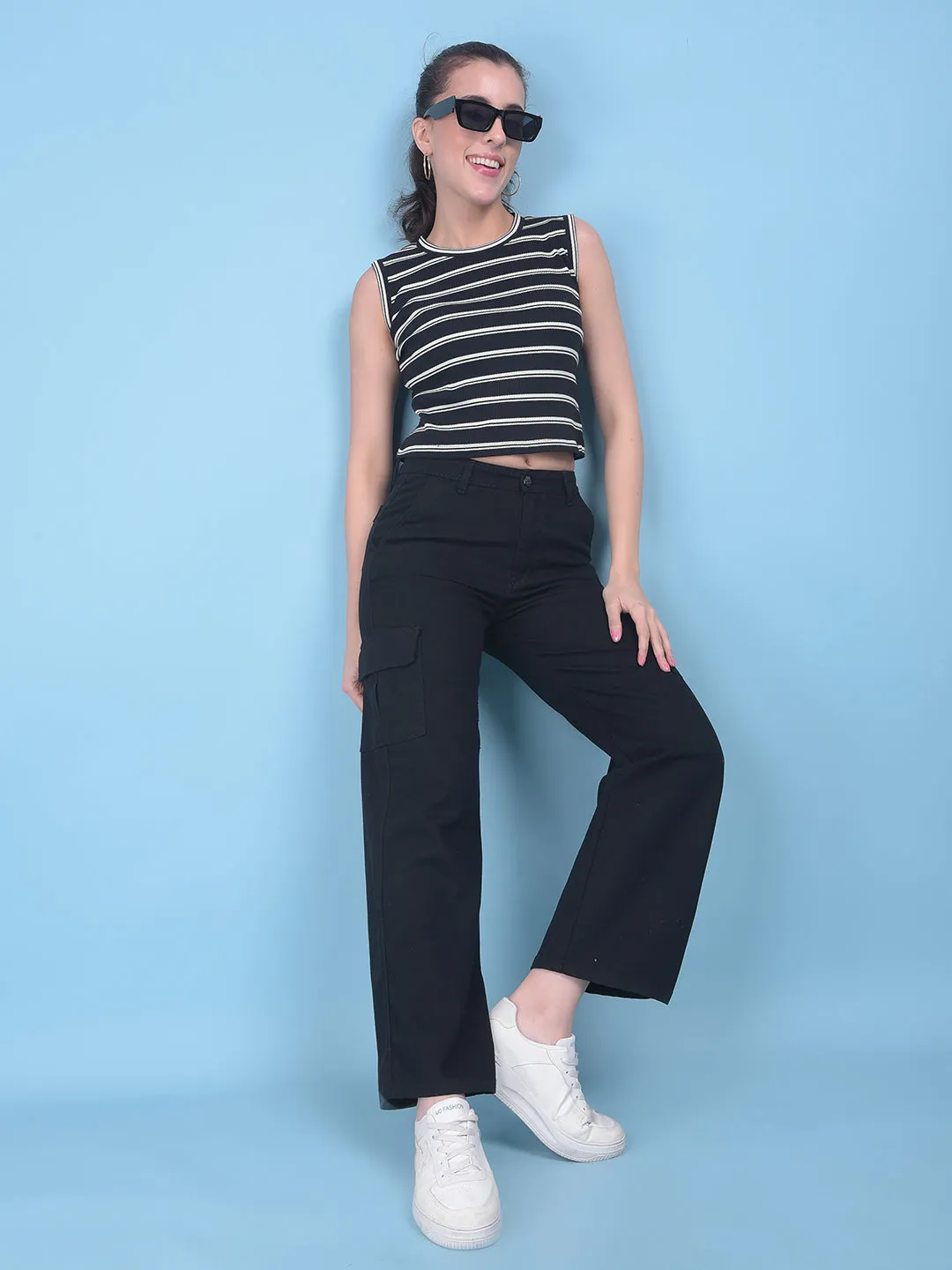 Black Cargo Jeans