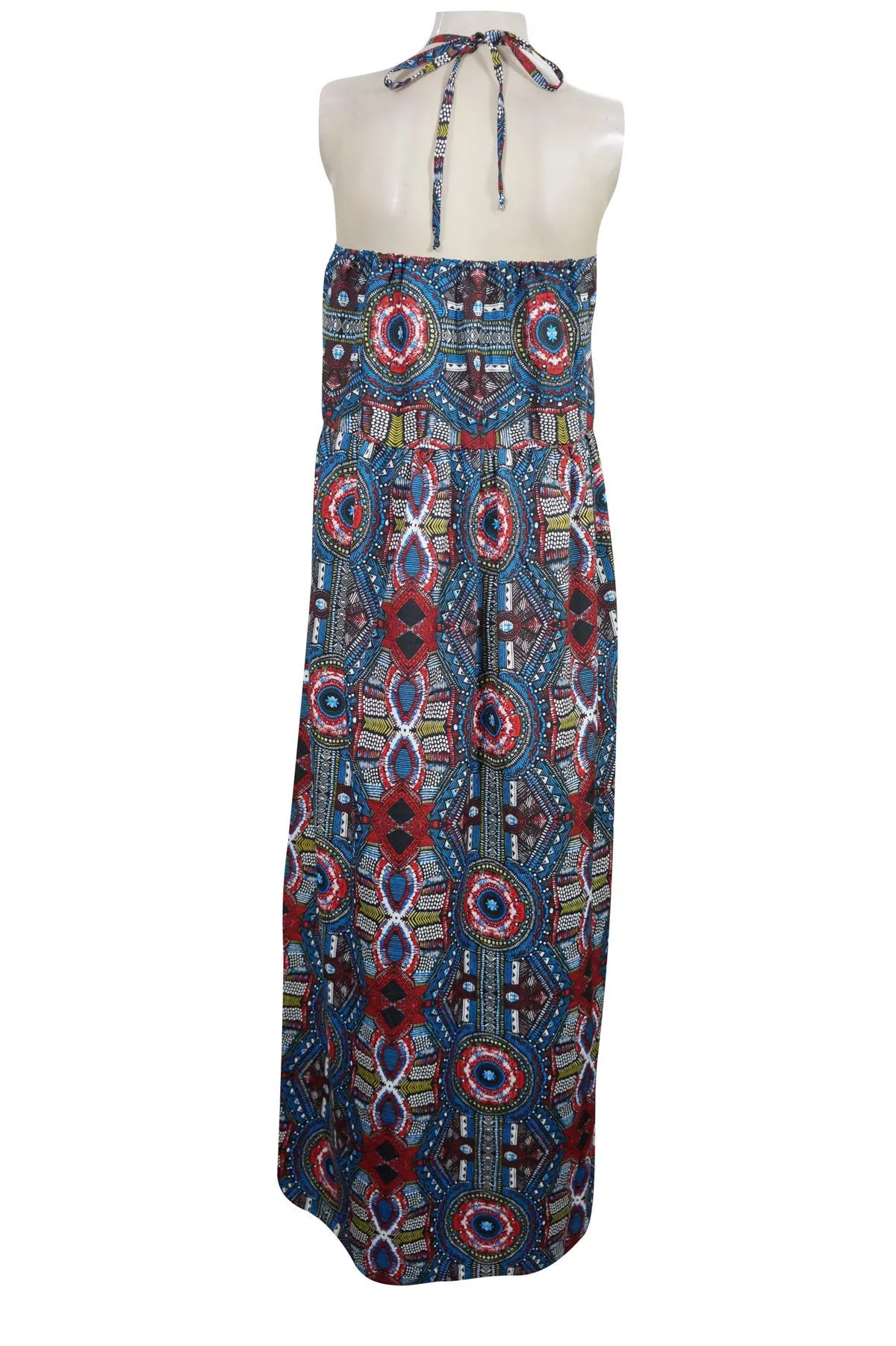 Boho Maxi Dress, Halter Dress, Printed Summer Dresses, Boho M
