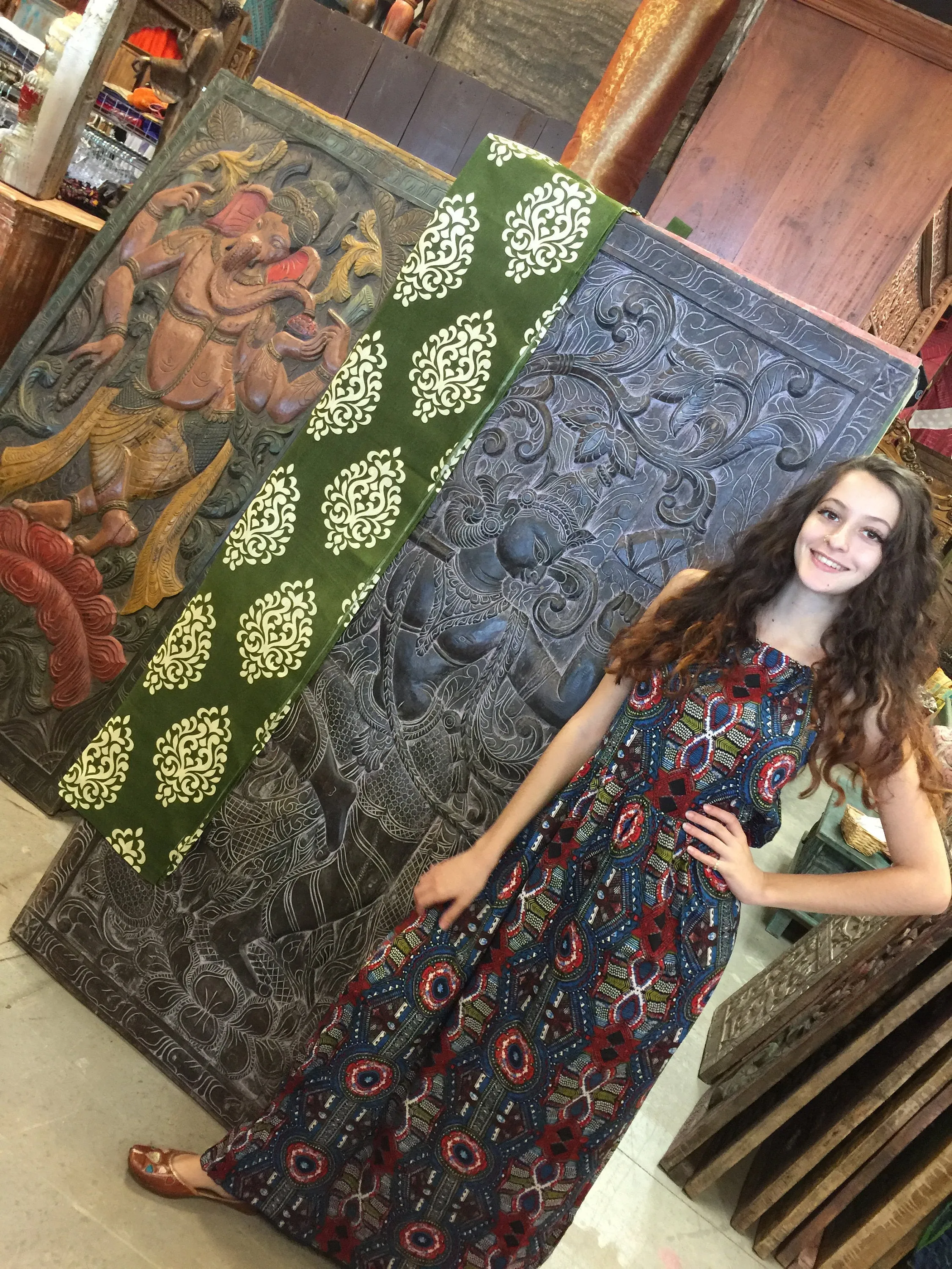 Boho Maxi Dress, Halter Dress, Printed Summer Dresses, Boho M