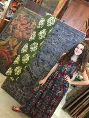 Boho Maxi Dress, Halter Dress, Printed Summer Dresses, Boho M
