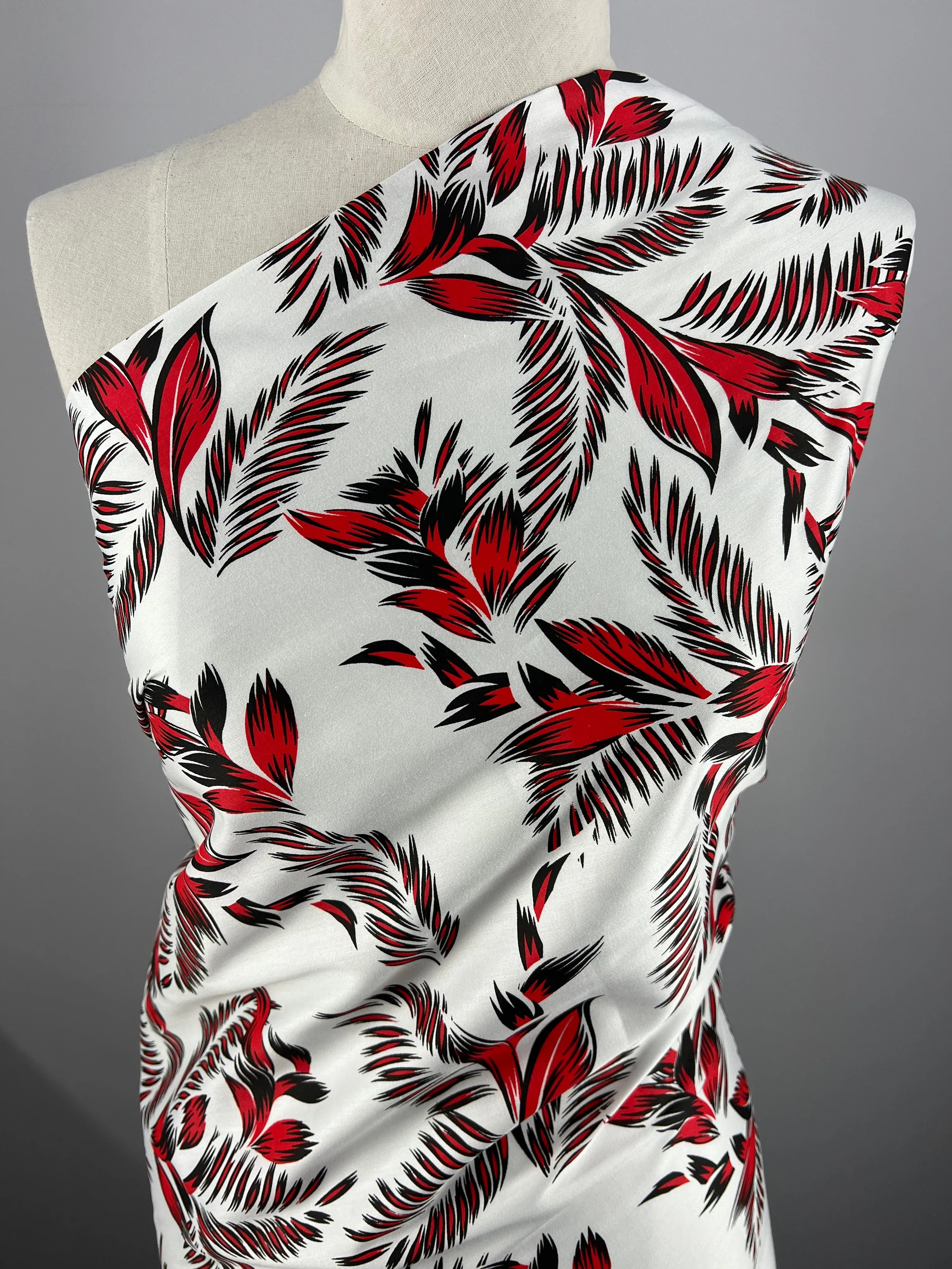 Cotton Sateen - Palm Stroke  - 140cm