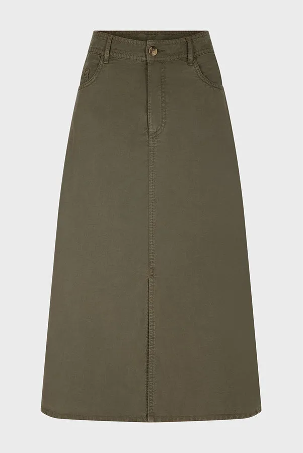 DOURIA PLAIN MIDI SKIRT