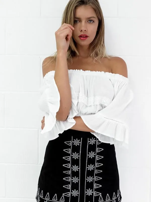 Elegant Simple Printed Short Skirt Bottoms