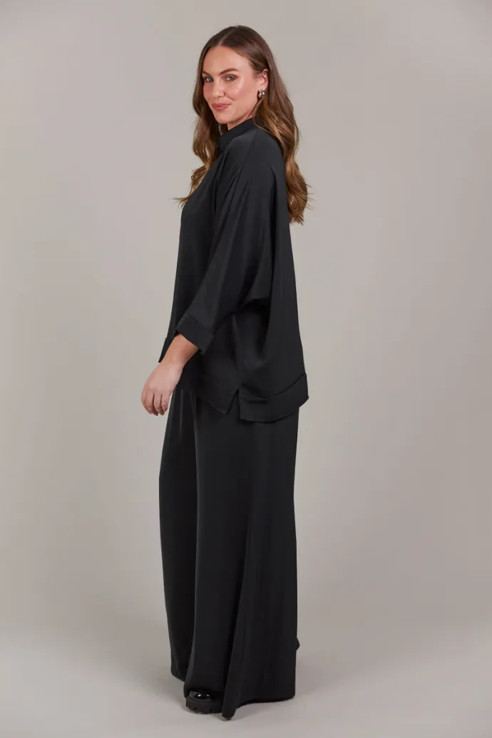 ELSIE RELAXED SHIRT - BLACK