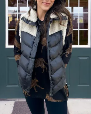 Fashionable Plush Patchwork Vest