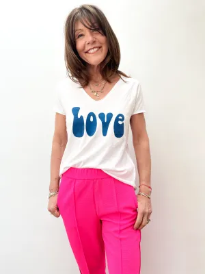 FIVE TSE2124 LOVE tee in White