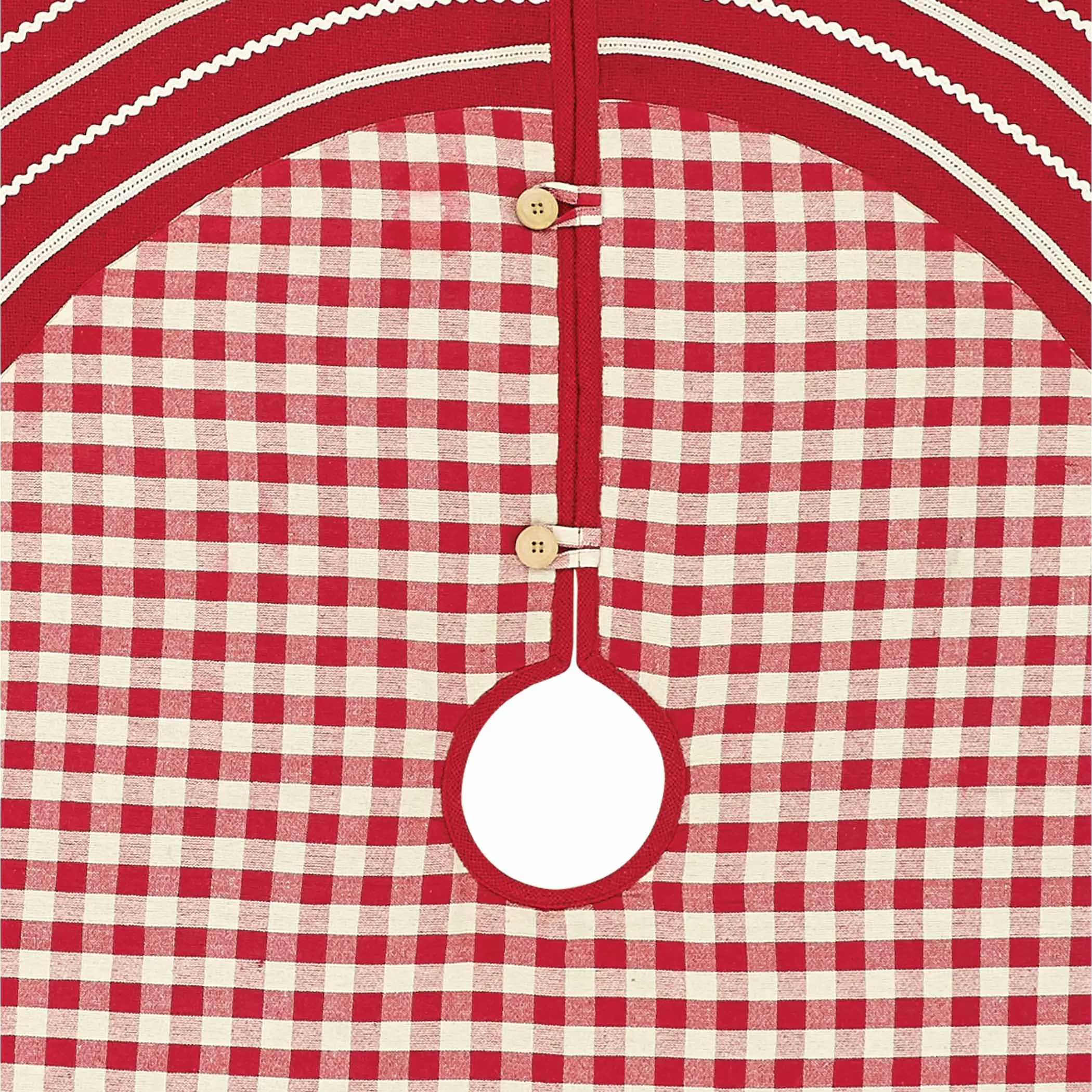 Gretchen Red and White Gingham 48" Christmas Tree Skirt