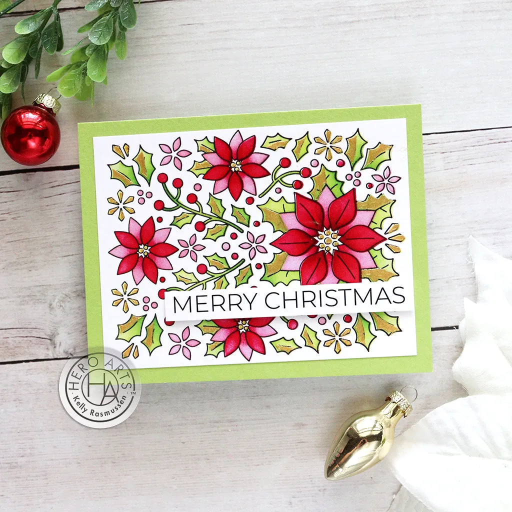 Hero Arts Color Layering Poinsettia Pattern Stencils