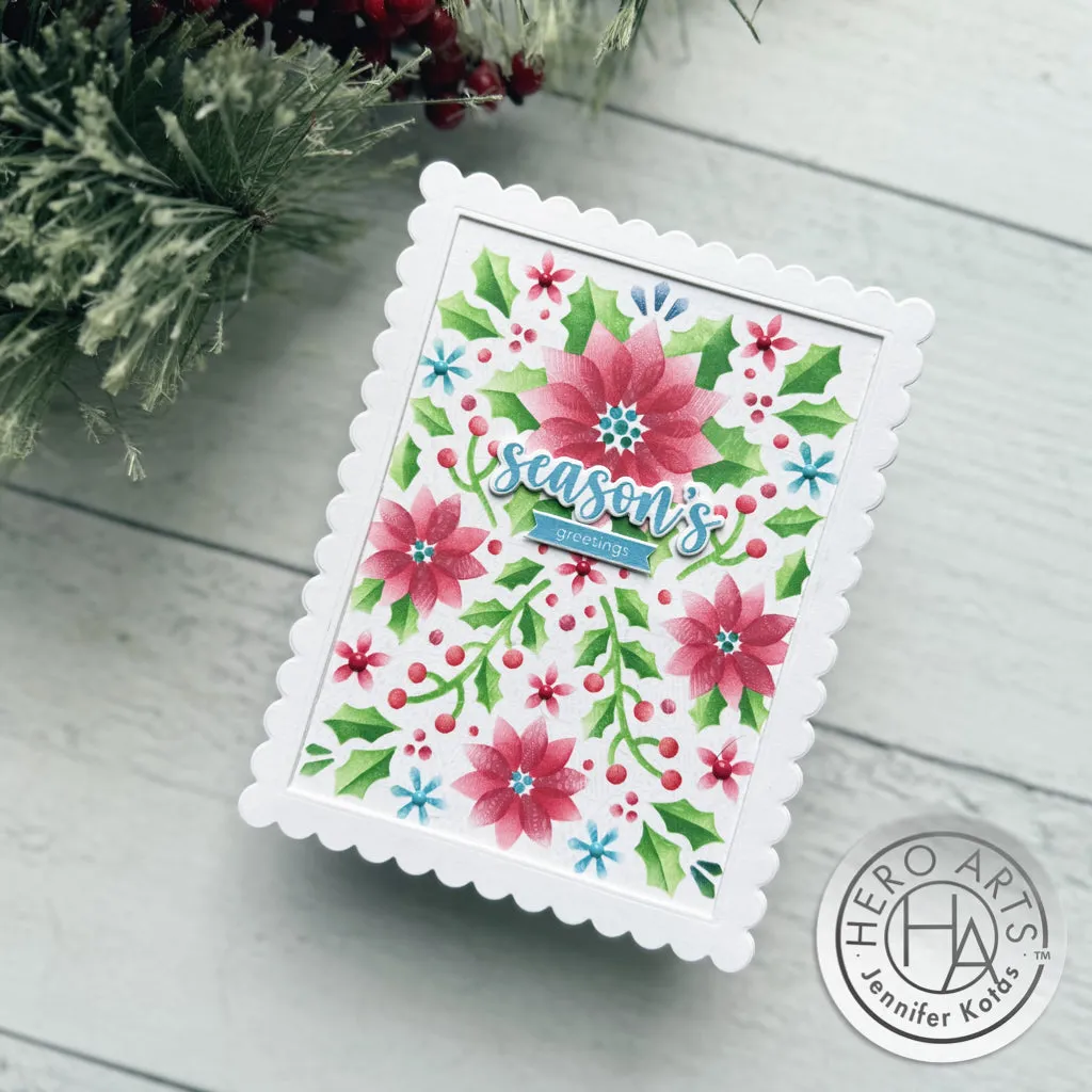 Hero Arts Color Layering Poinsettia Pattern Stencils