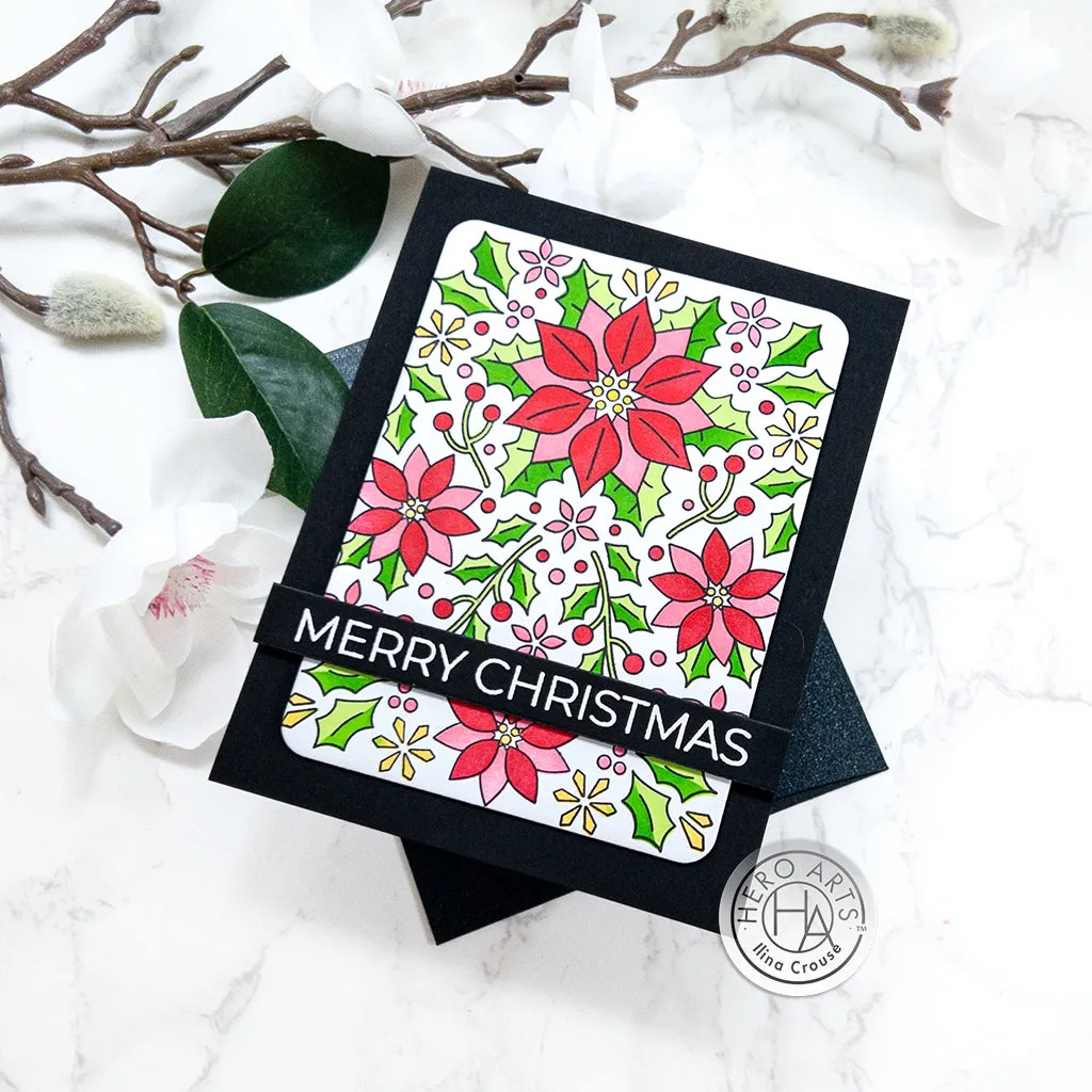 Hero Arts Color Layering Poinsettia Pattern Stencils