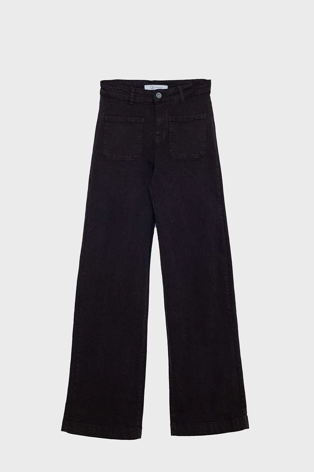 High Waisted Front Pockets Flare Jeans In Dark Brown