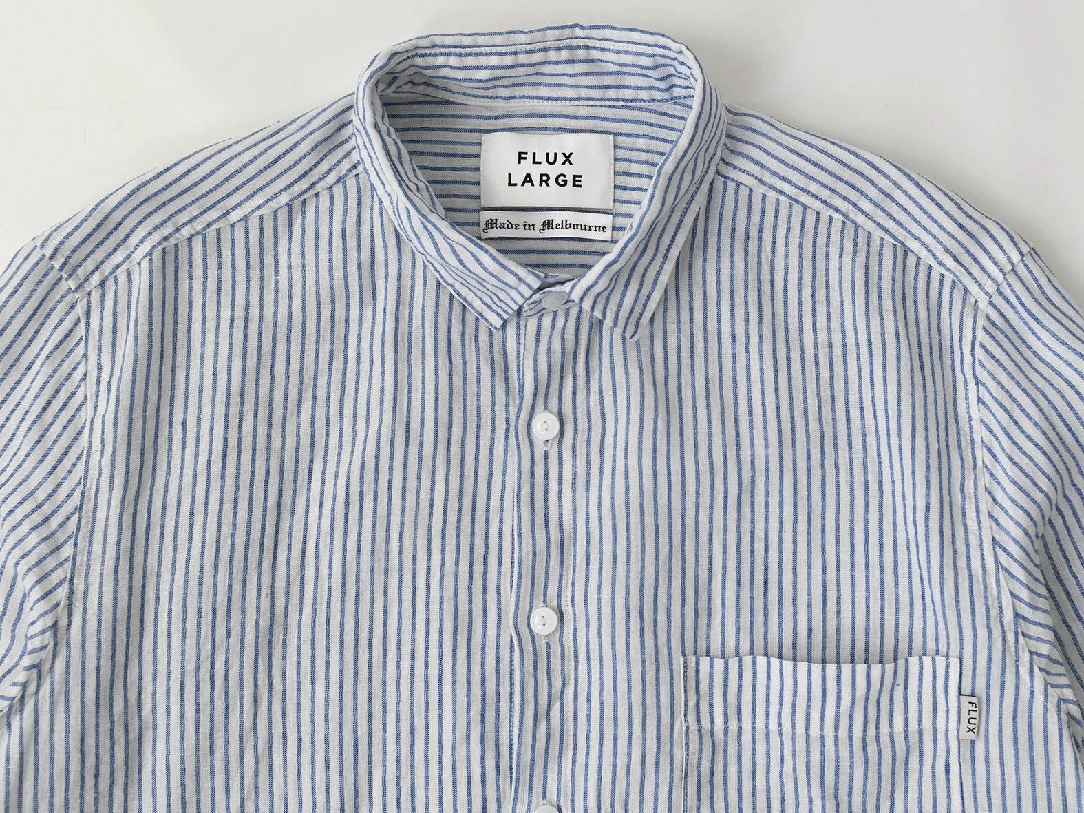 JIMMY STRIPE. RELAXED LINEN SHIRT.