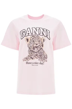 leopard print t-shirt with T4161 CHALK PINK