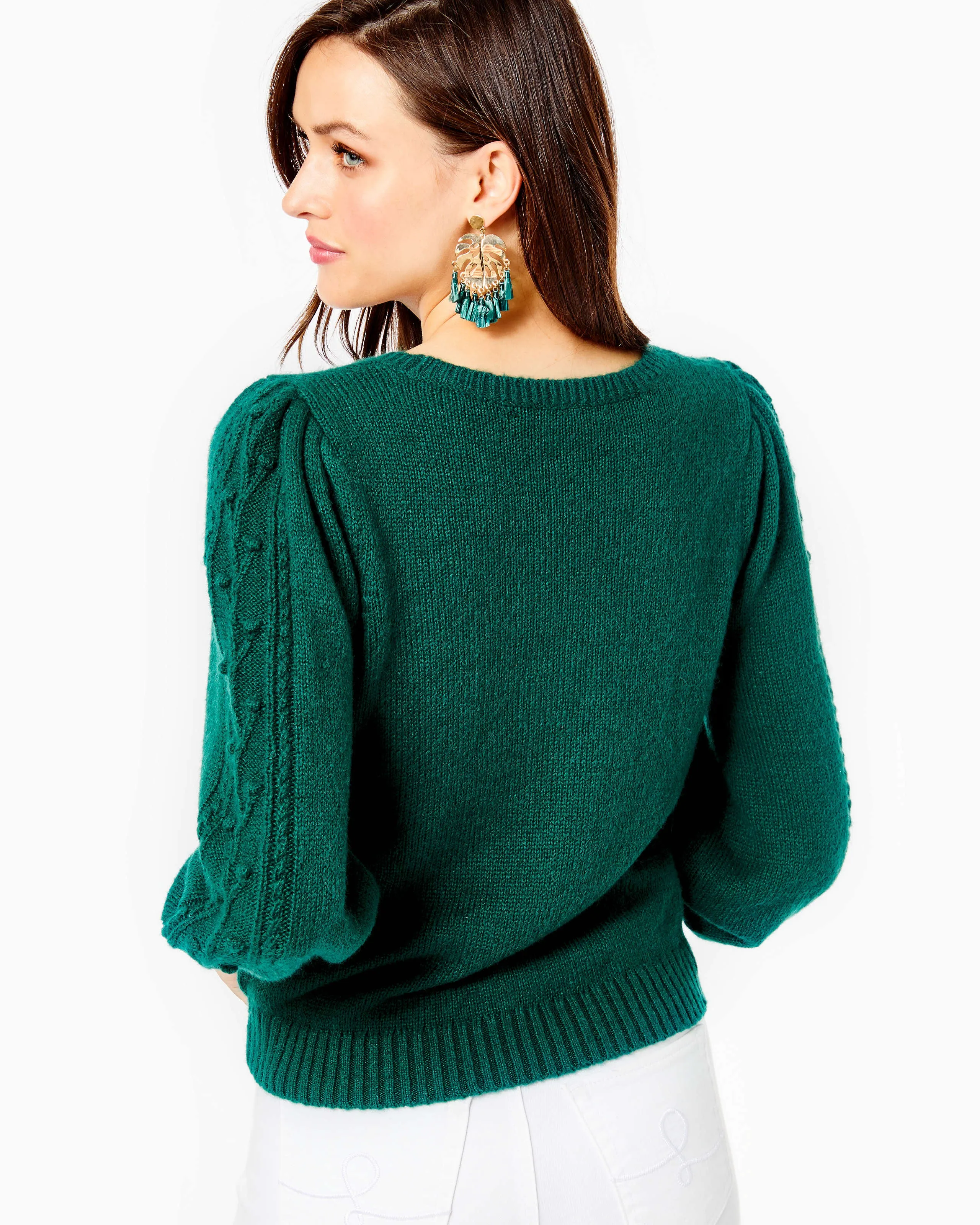Lilly Pulitzer CLEMMIE SWEATER HOSTA GREEN