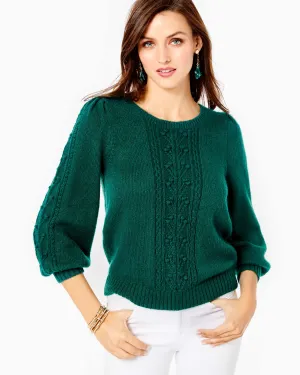 Lilly Pulitzer CLEMMIE SWEATER HOSTA GREEN