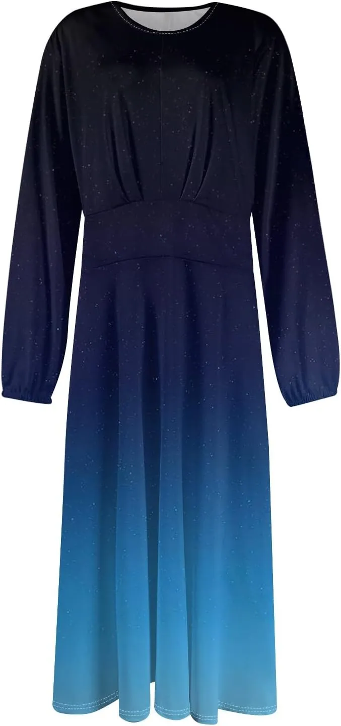 Long Sleeve Dress for Women Fall Maxi Dress Plus Size A Line Dresses for Women 2024 Semi Formal