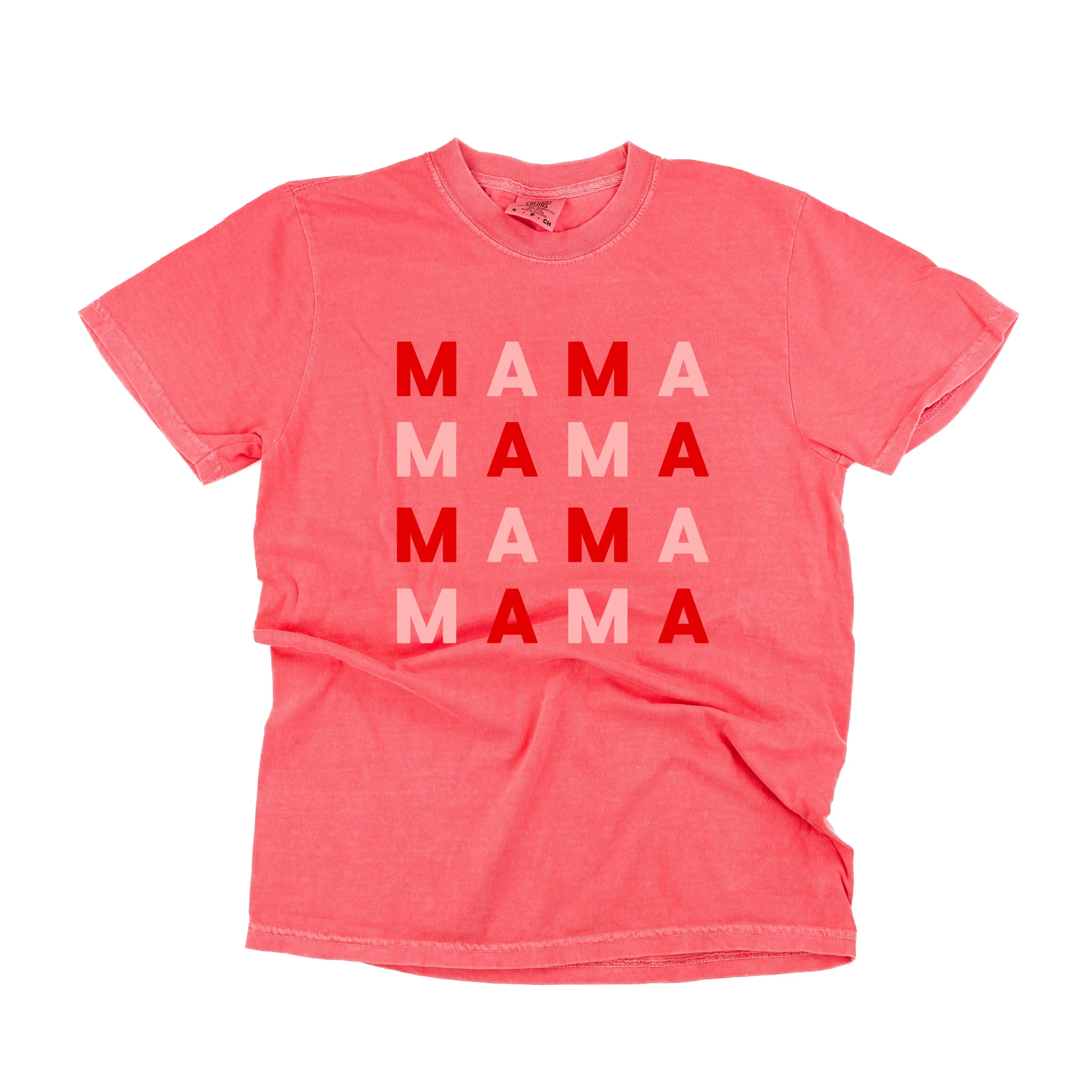 MAMA x 4 (Pink and Red) - Comfort Colors Tee