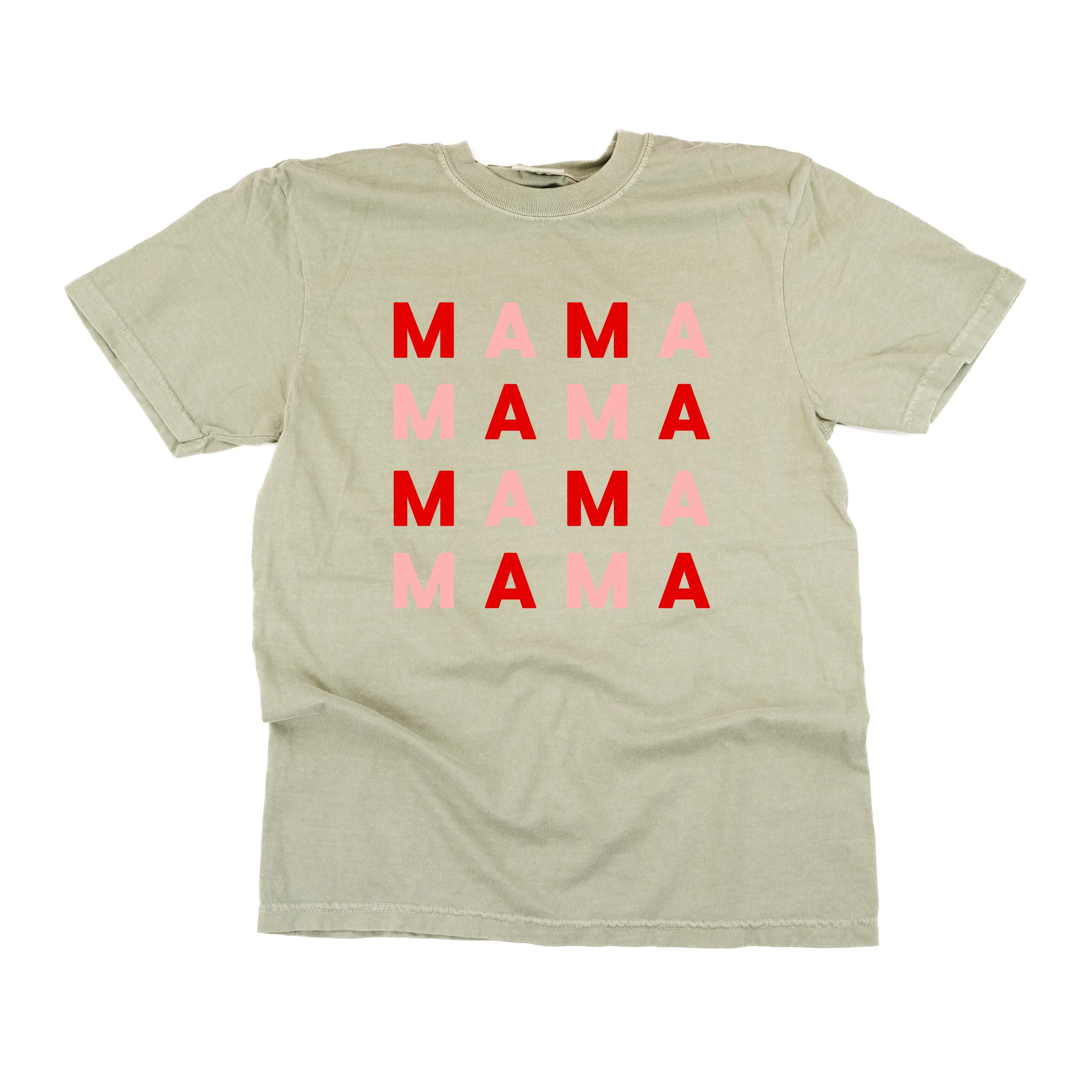 MAMA x 4 (Pink and Red) - Comfort Colors Tee