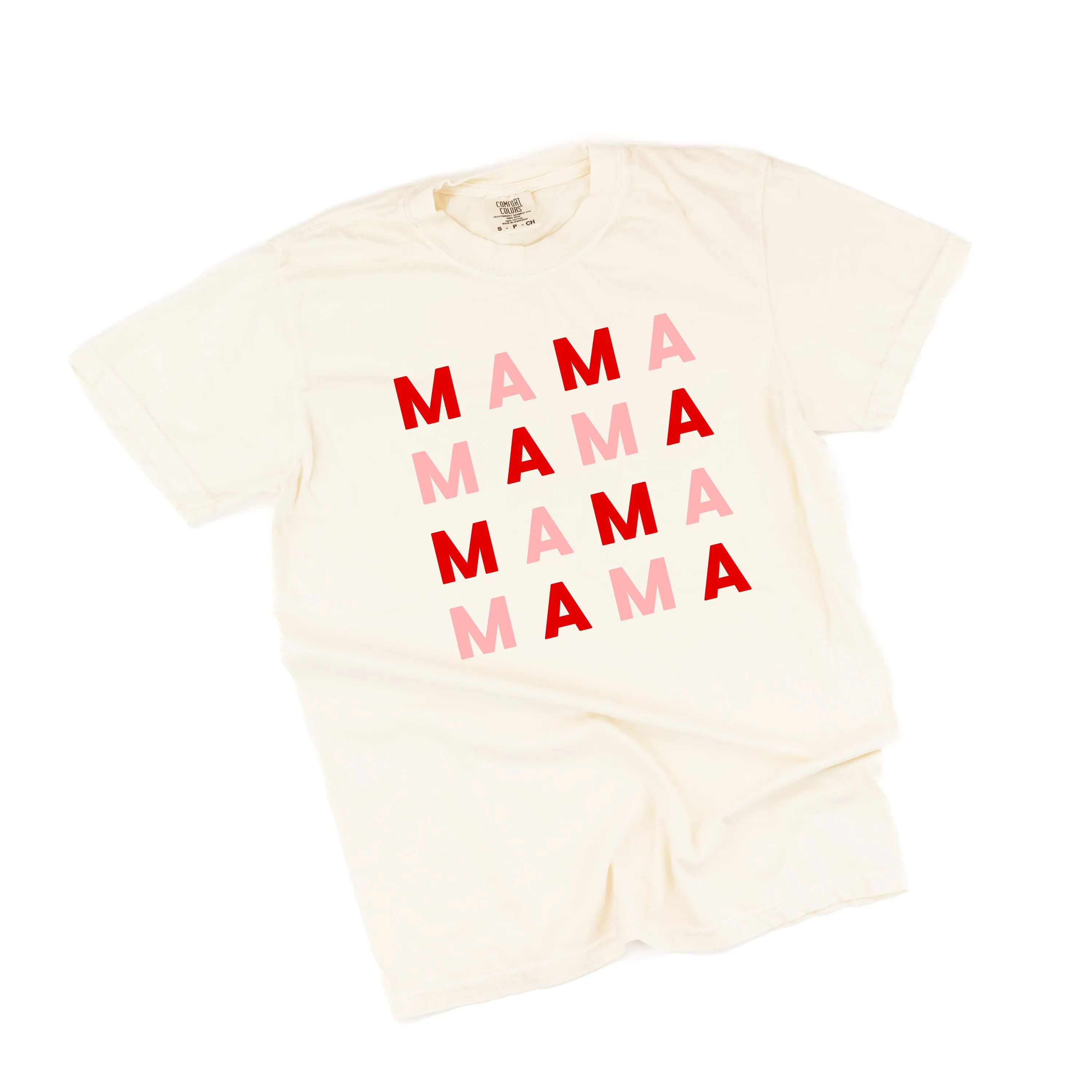 MAMA x 4 (Pink and Red) - Comfort Colors Tee