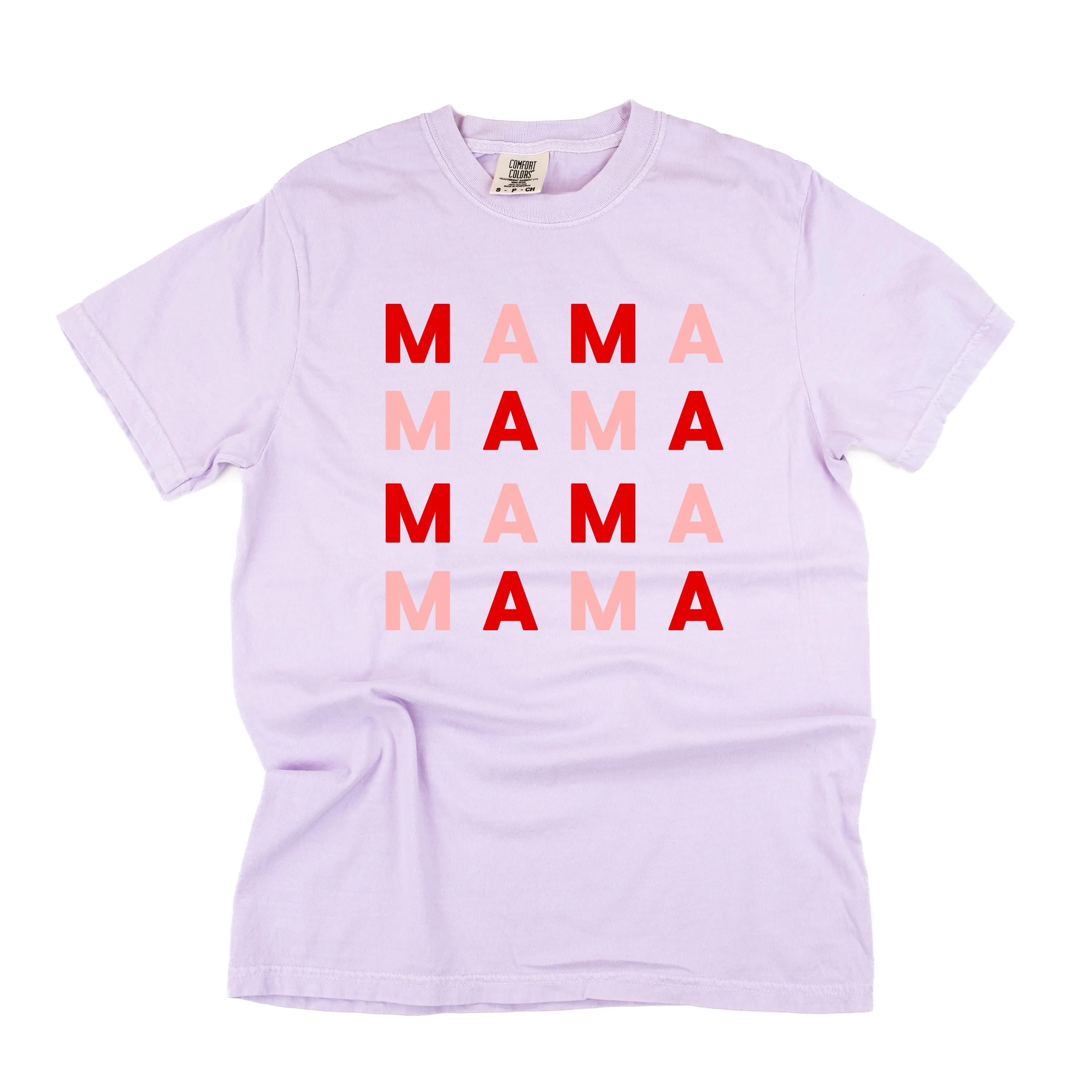 MAMA x 4 (Pink and Red) - Comfort Colors Tee
