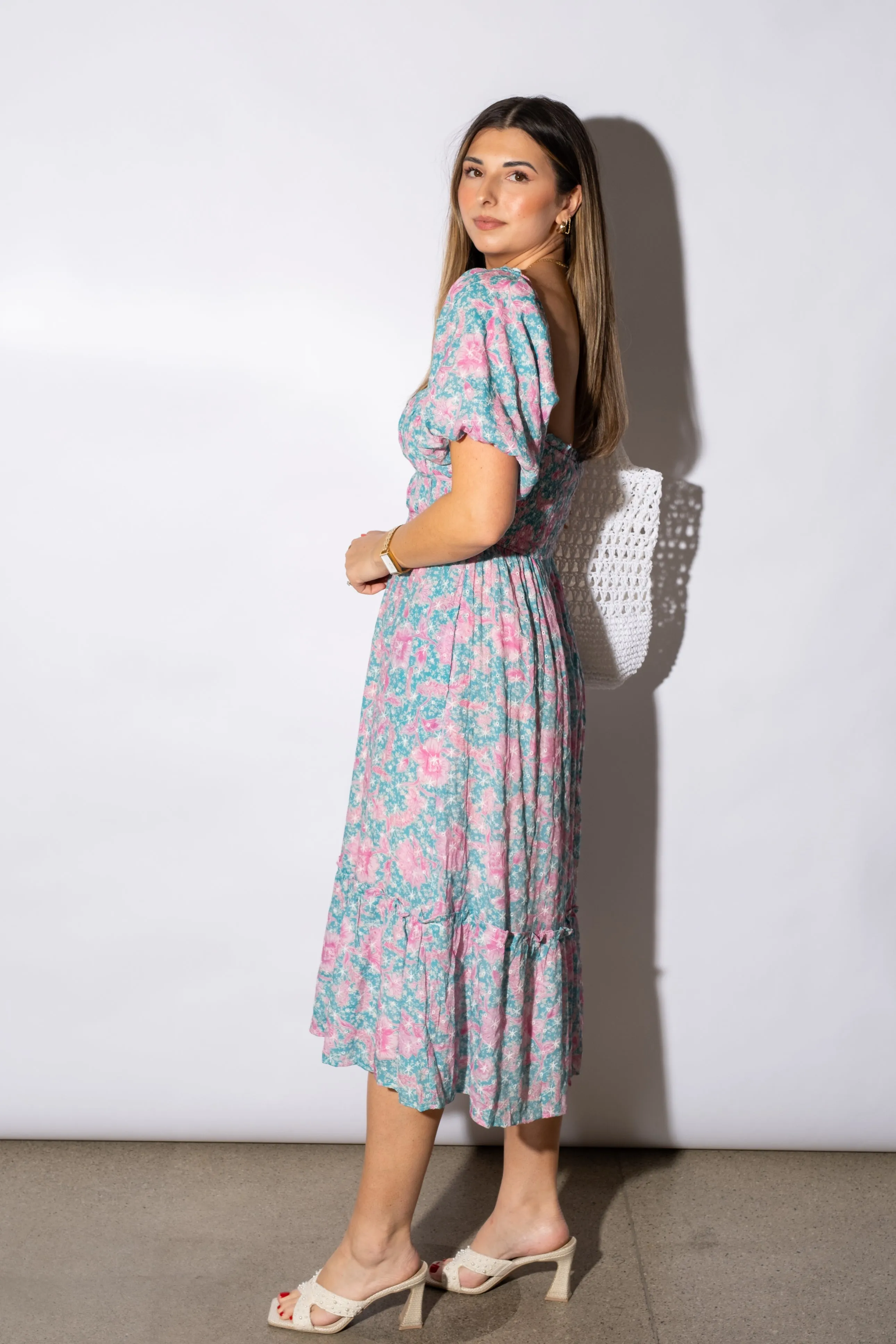 Mariah Square Neck Midi Dress