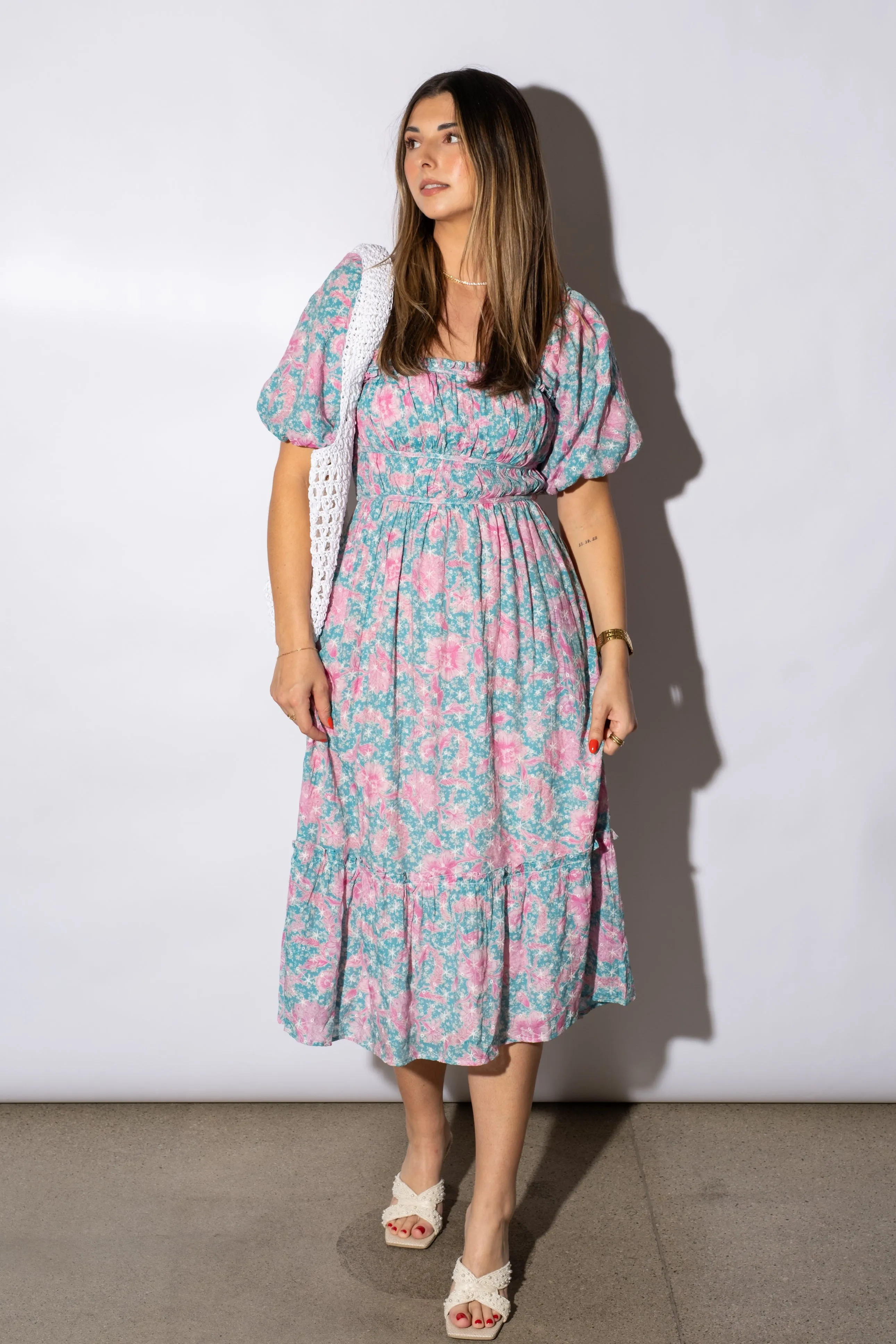 Mariah Square Neck Midi Dress