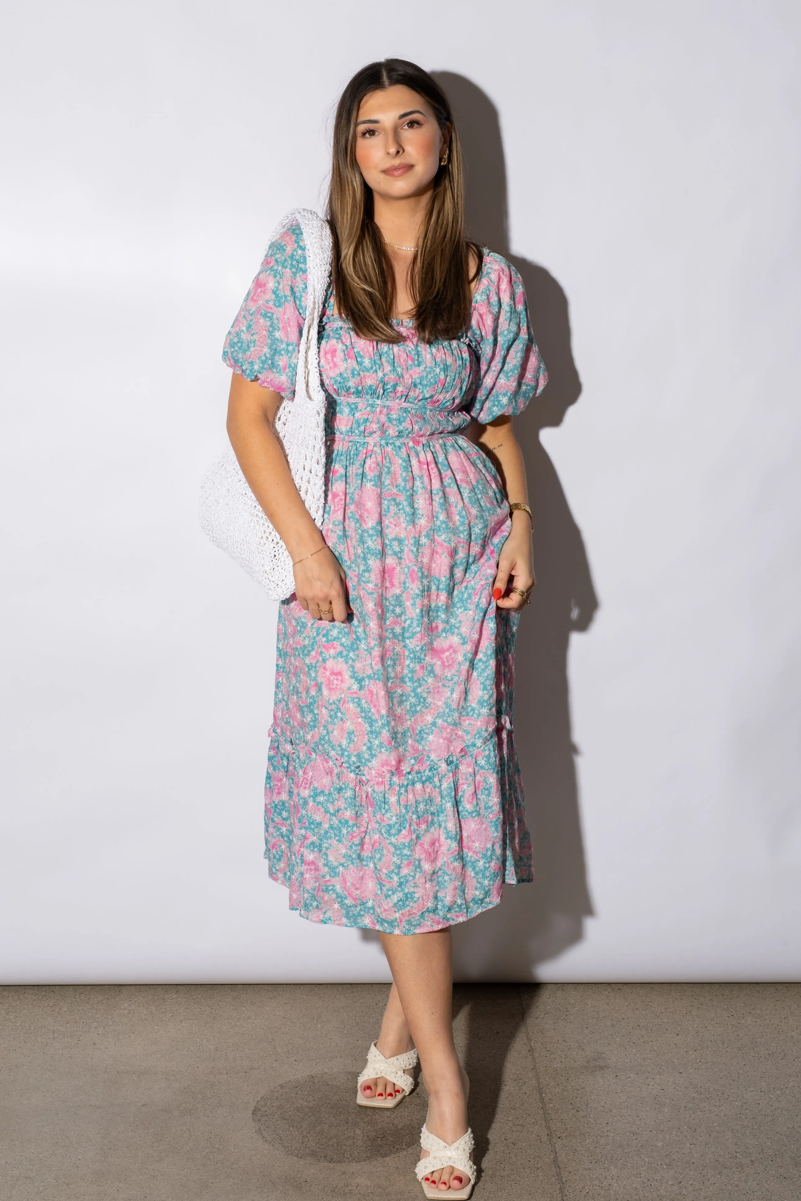 Mariah Square Neck Midi Dress