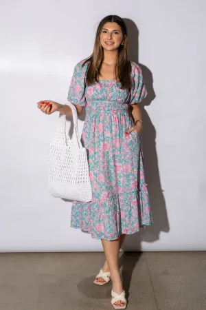 Mariah Square Neck Midi Dress