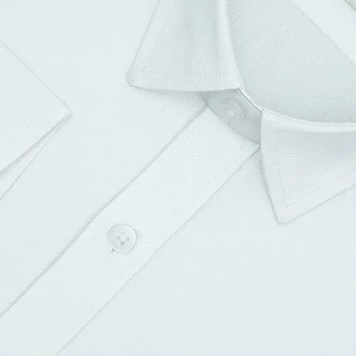 Men's 100% Cotton Harlequin Self Design Full Sleeves Shirt (White)