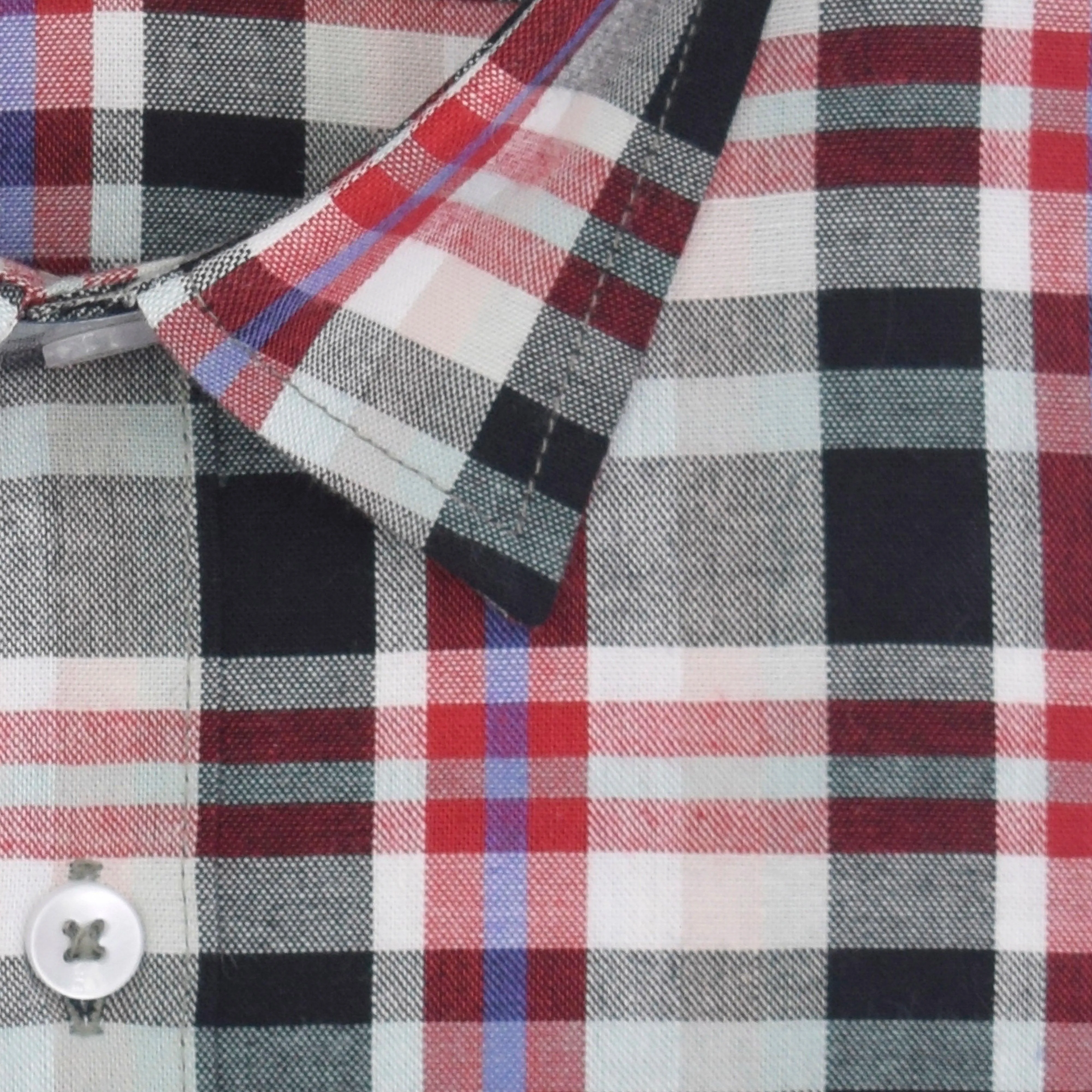 Men's 100% Cotton Plaid Checkered Half Sleeves Shirt (Multicolor)