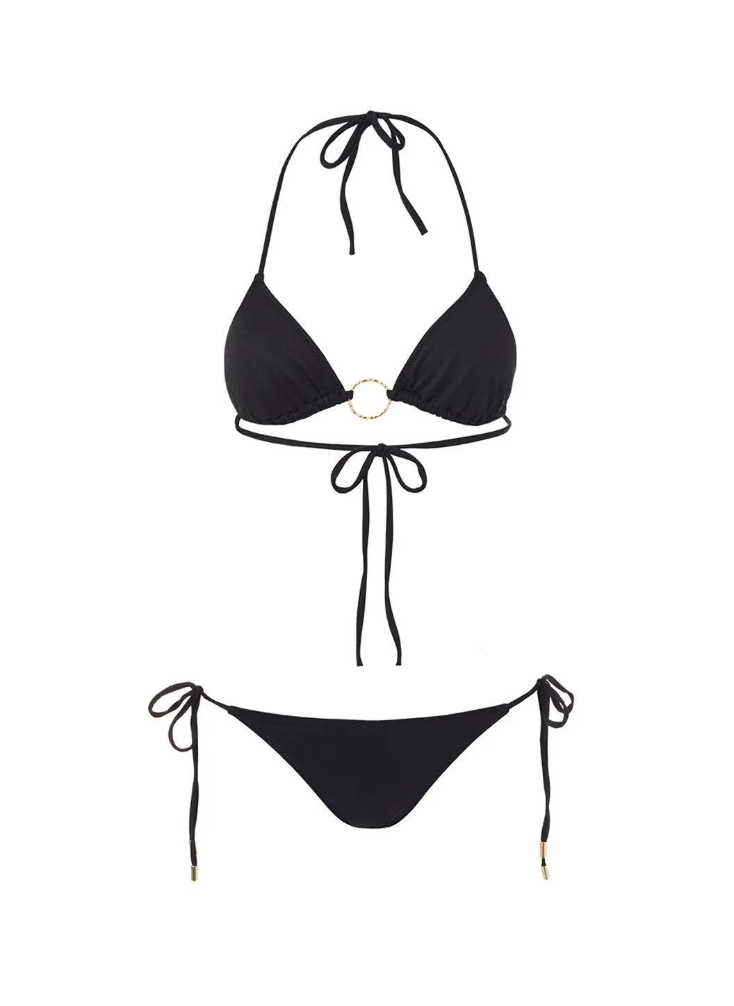 Miami Black Triangle Ring Bikini