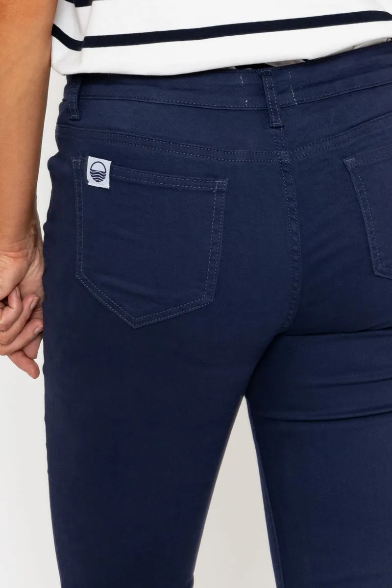 Navy Crop Stretch Jeans