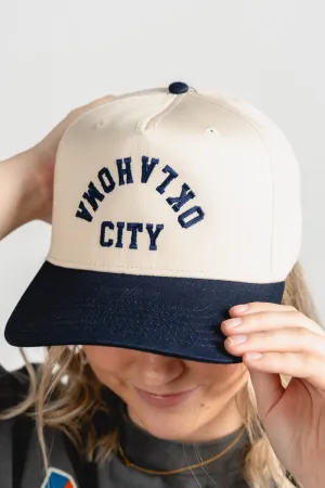 Oklahoma City upside down hat natural/navy
