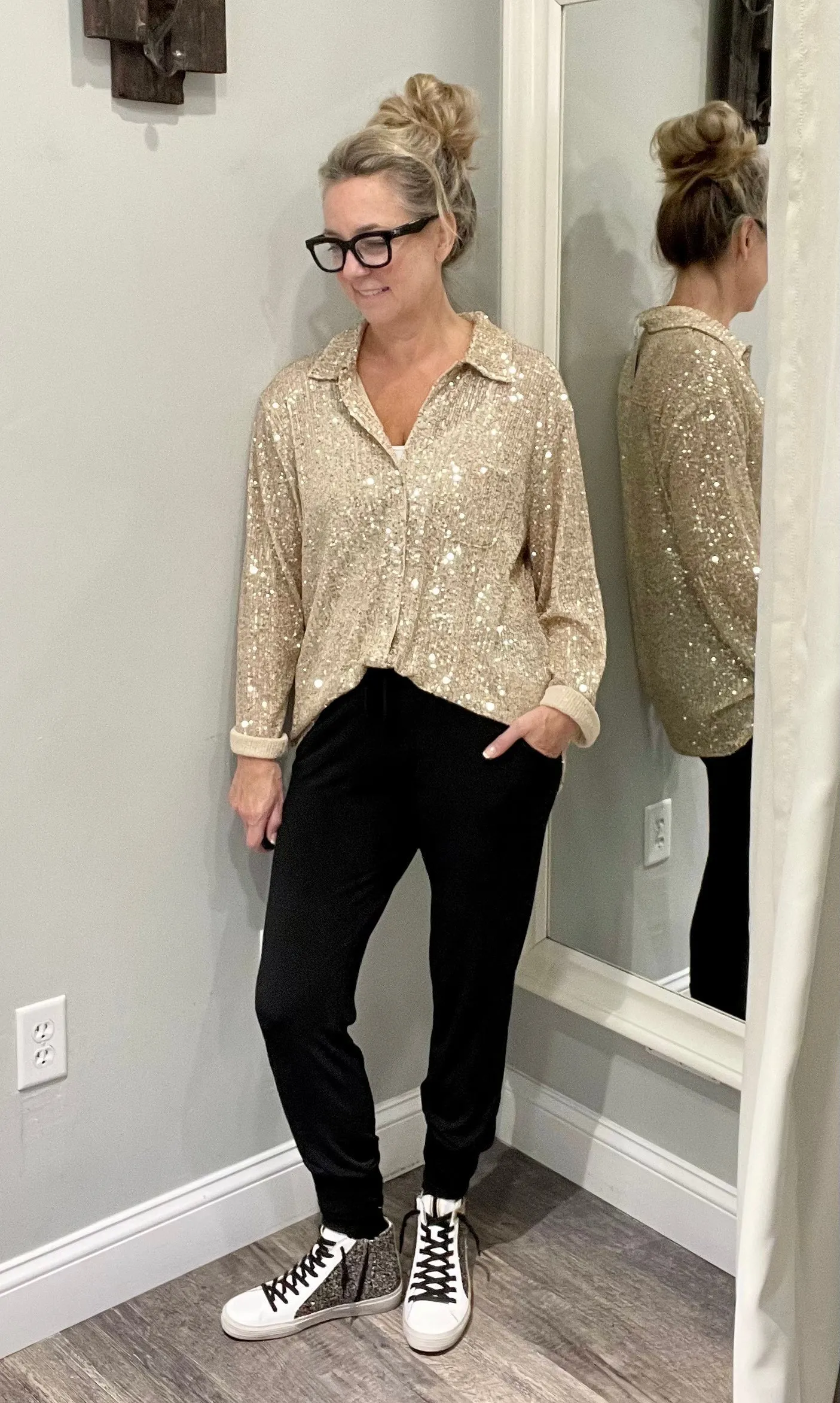 POL Sequin Fun Top