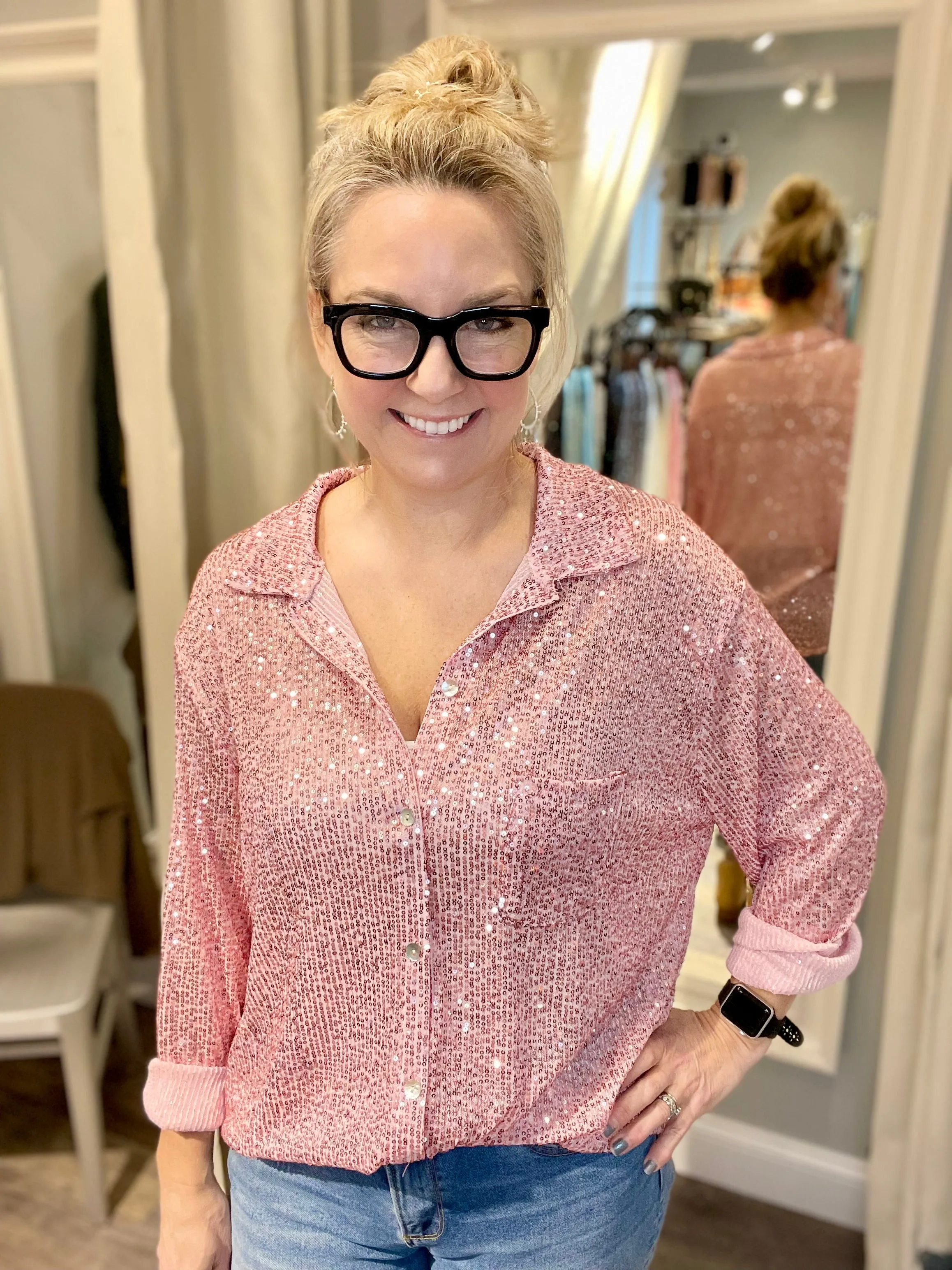 POL Sequin Fun Top