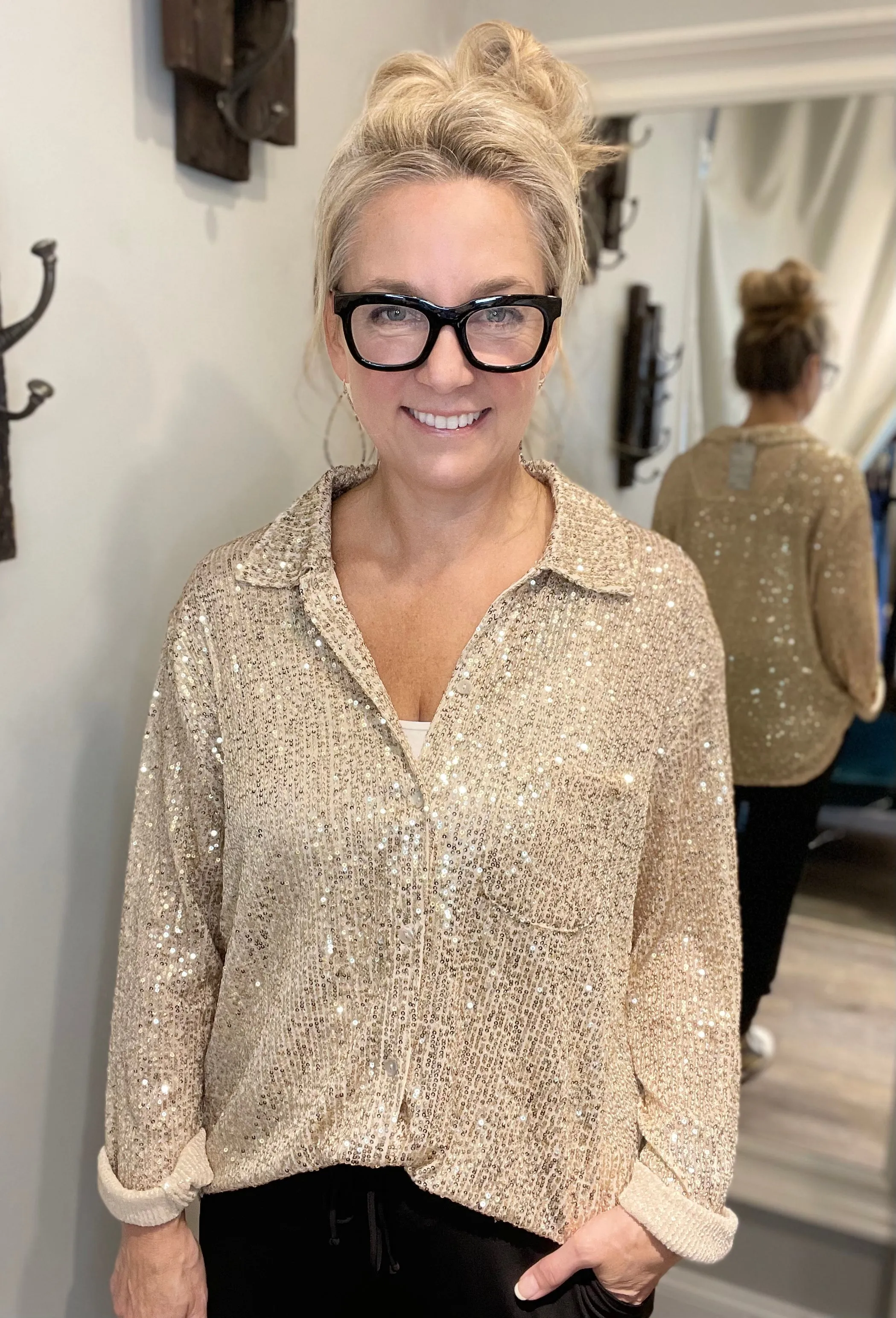 POL Sequin Fun Top