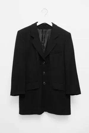PURE LIGHT WOOL CLASSY BLACK BLAZER