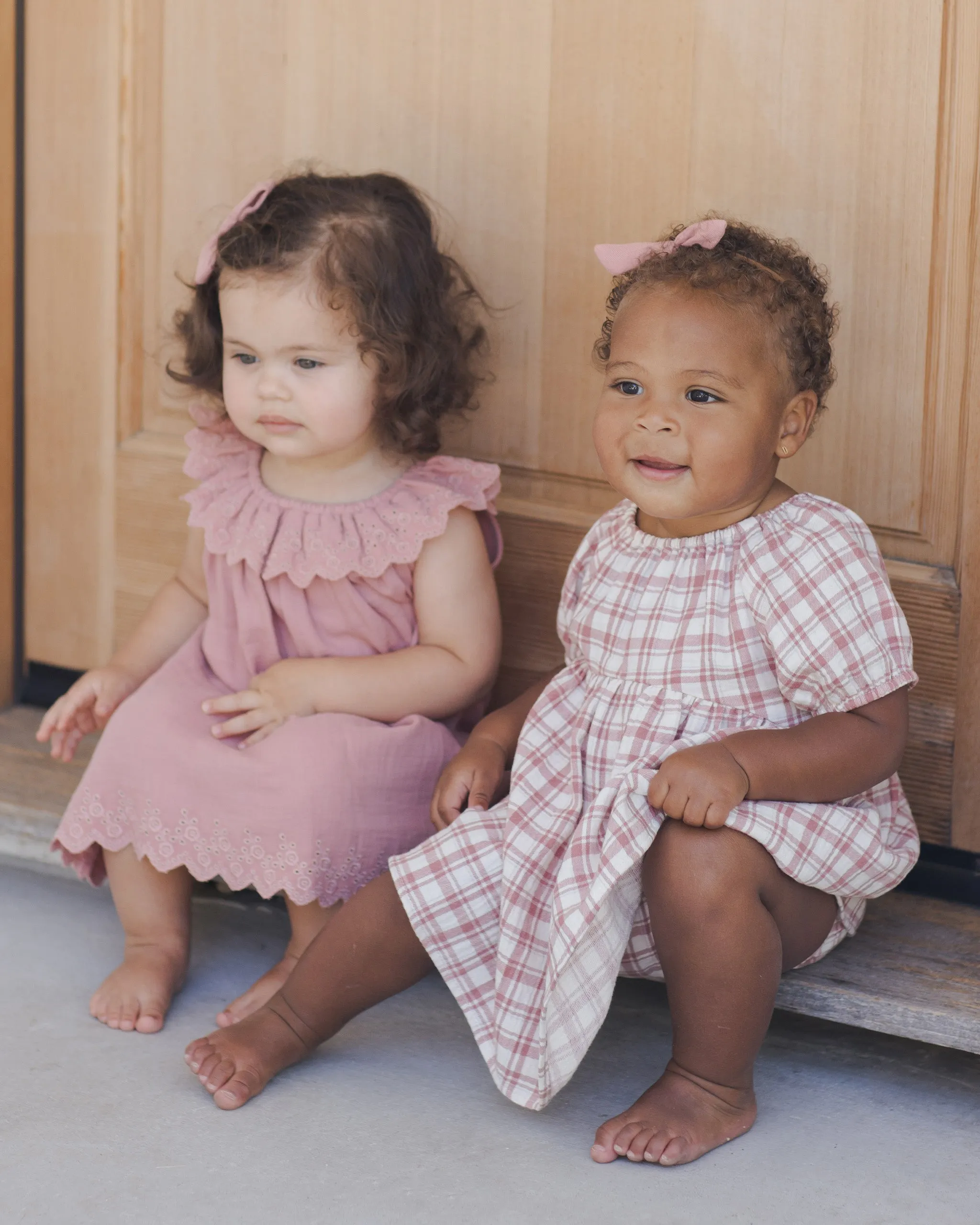 Quincy Mae Bella Dress (Pink Plaid)