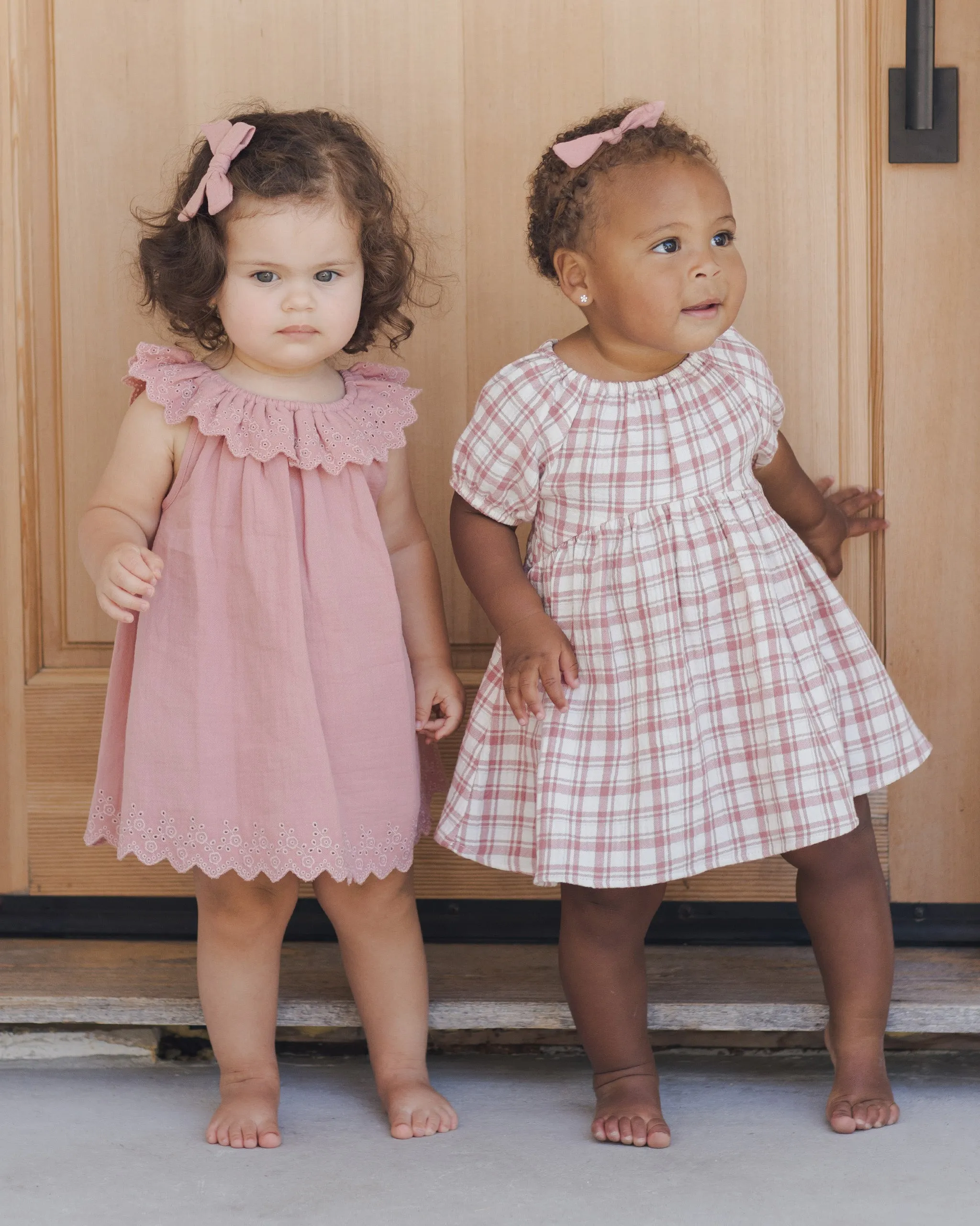 Quincy Mae Bella Dress (Pink Plaid)