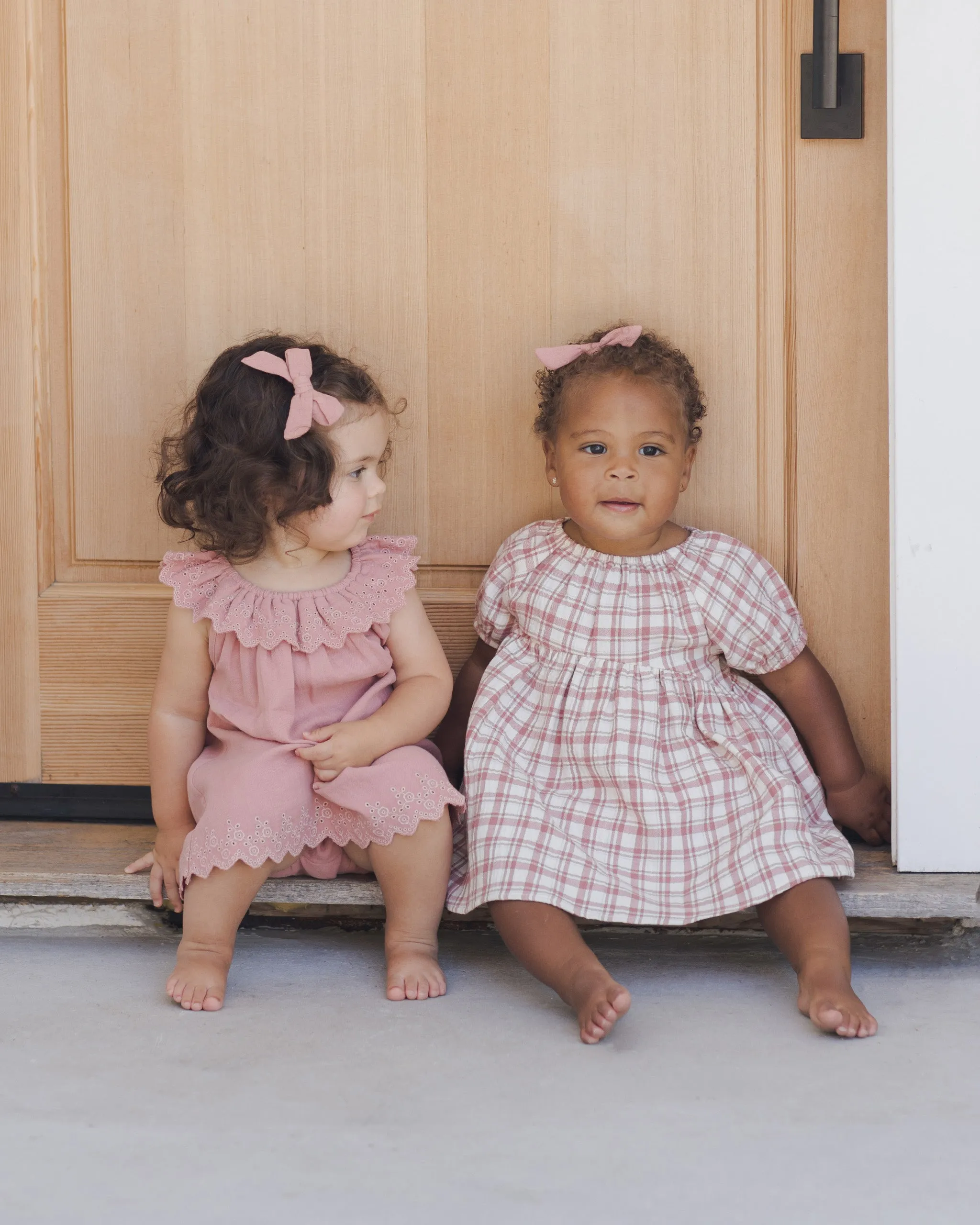 Quincy Mae Bella Dress (Pink Plaid)