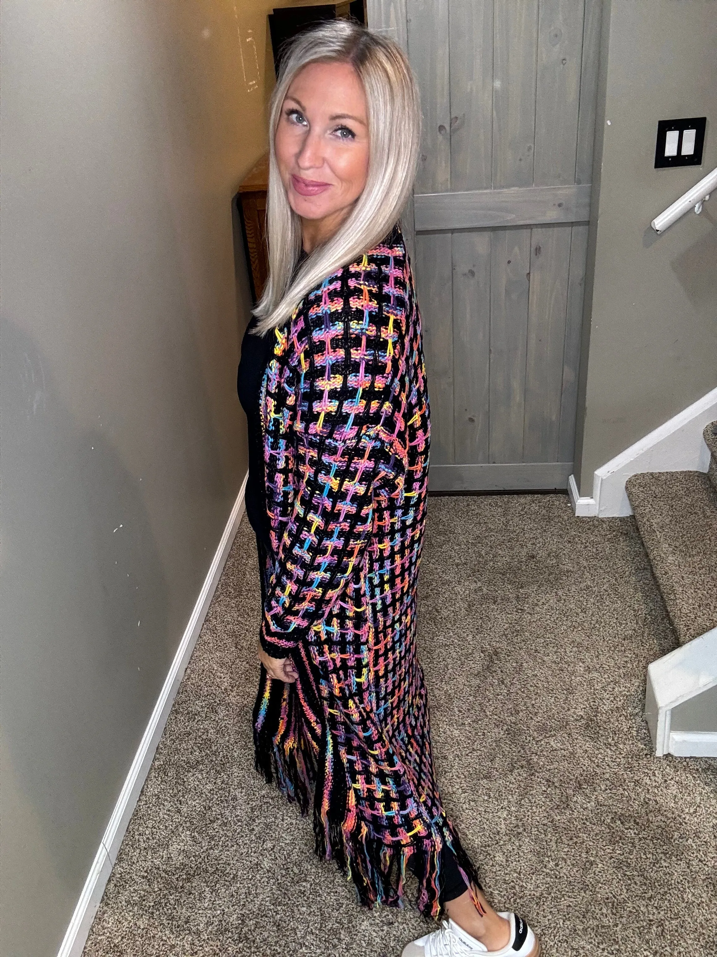 Rainbow Tassel Cardigan