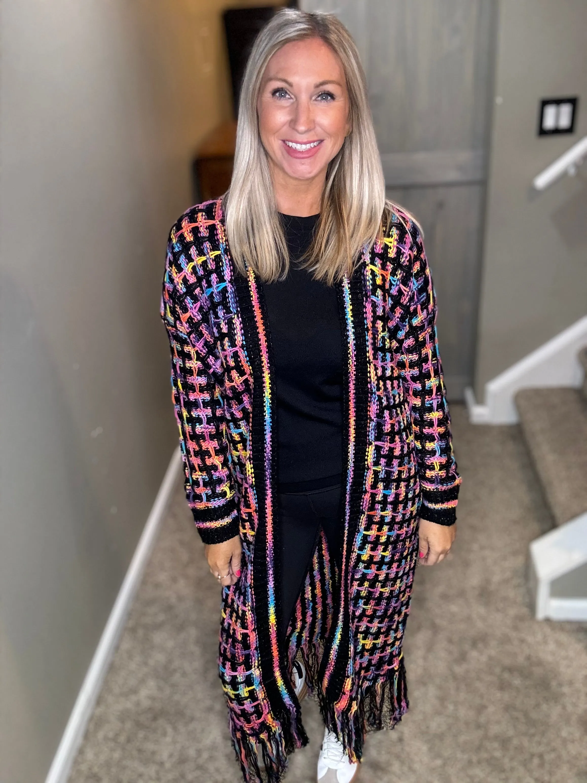 Rainbow Tassel Cardigan