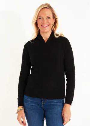 Ribbed Collar Pullover